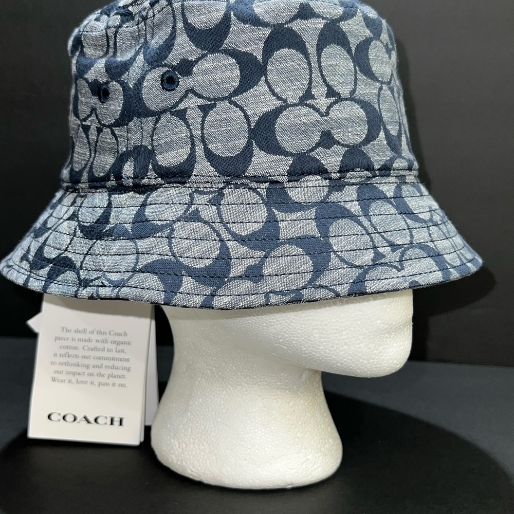 Coach Blue Patterned Men's Hat - Picture 5 of 10